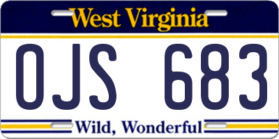 WV license plate OJS683
