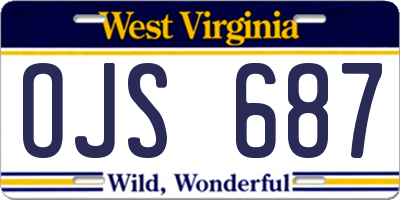 WV license plate OJS687