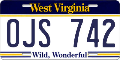 WV license plate OJS742