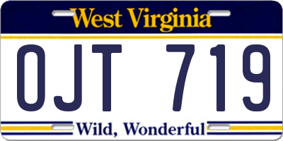 WV license plate OJT719
