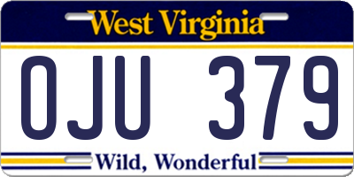 WV license plate OJU379