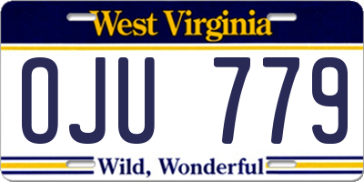 WV license plate OJU779