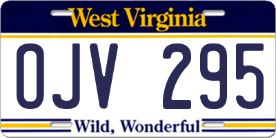 WV license plate OJV295