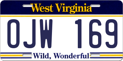 WV license plate OJW169