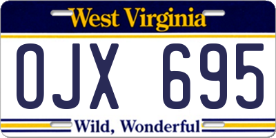 WV license plate OJX695
