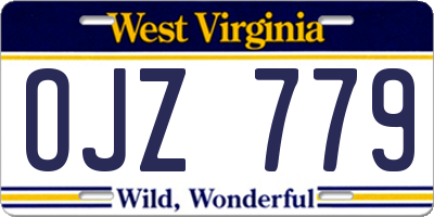 WV license plate OJZ779