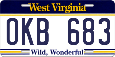 WV license plate OKB683