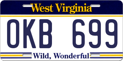 WV license plate OKB699