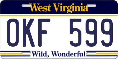 WV license plate OKF599
