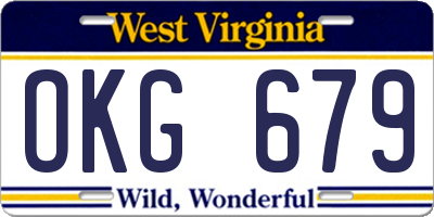 WV license plate OKG679