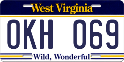 WV license plate OKH069