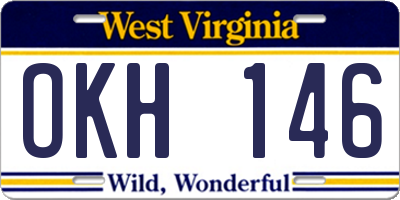 WV license plate OKH146