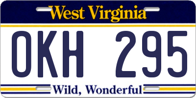 WV license plate OKH295