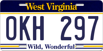 WV license plate OKH297