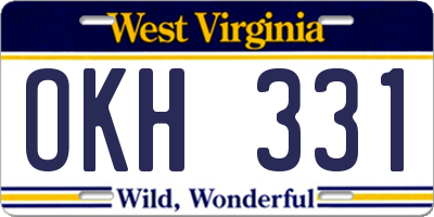 WV license plate OKH331