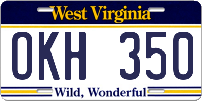 WV license plate OKH350