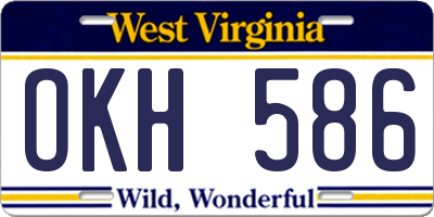 WV license plate OKH586