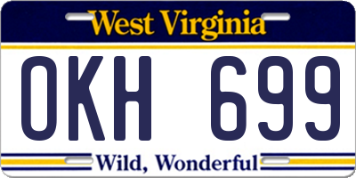 WV license plate OKH699