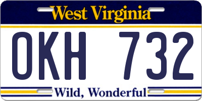 WV license plate OKH732