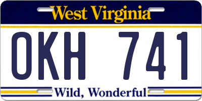 WV license plate OKH741