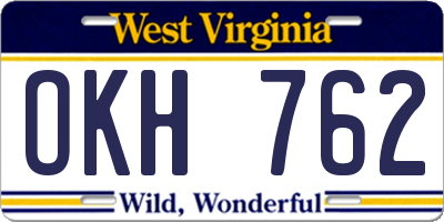 WV license plate OKH762