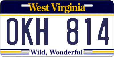WV license plate OKH814