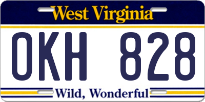 WV license plate OKH828