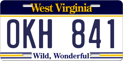 WV license plate OKH841