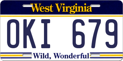 WV license plate OKI679