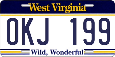WV license plate OKJ199
