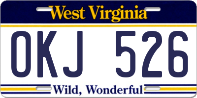 WV license plate OKJ526