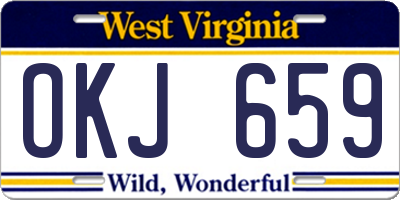 WV license plate OKJ659