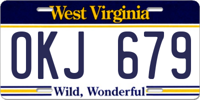 WV license plate OKJ679