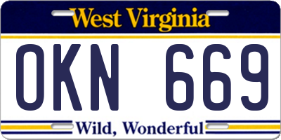 WV license plate OKN669