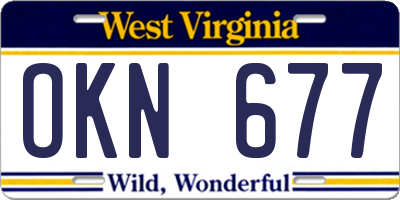 WV license plate OKN677