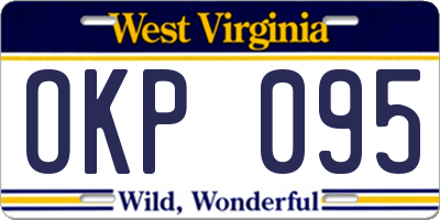 WV license plate OKP095