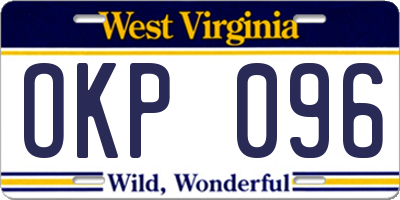 WV license plate OKP096
