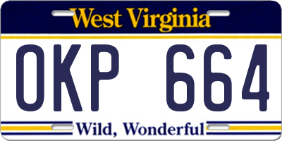 WV license plate OKP664