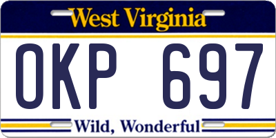 WV license plate OKP697