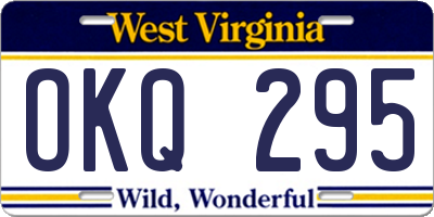 WV license plate OKQ295