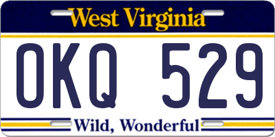 WV license plate OKQ529
