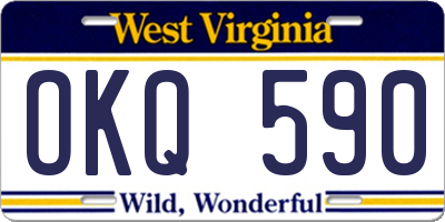 WV license plate OKQ590