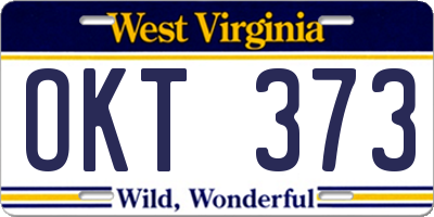 WV license plate OKT373