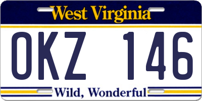 WV license plate OKZ146