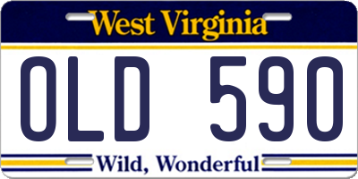 WV license plate OLD590