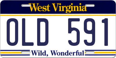 WV license plate OLD591