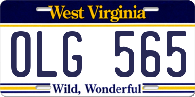 WV license plate OLG565