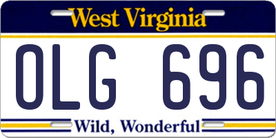 WV license plate OLG696