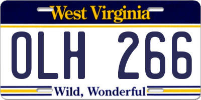 WV license plate OLH266