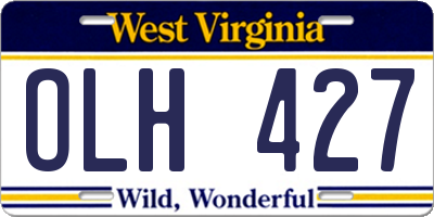 WV license plate OLH427